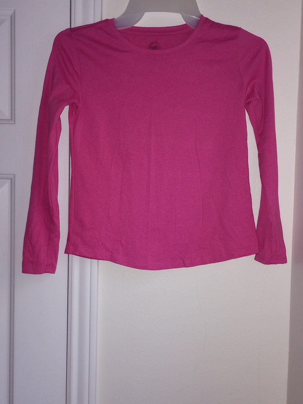 Wonder Nation Girls Long Sleeves Shirt Size M(8-10) Pink ,White, Burgundy, Red